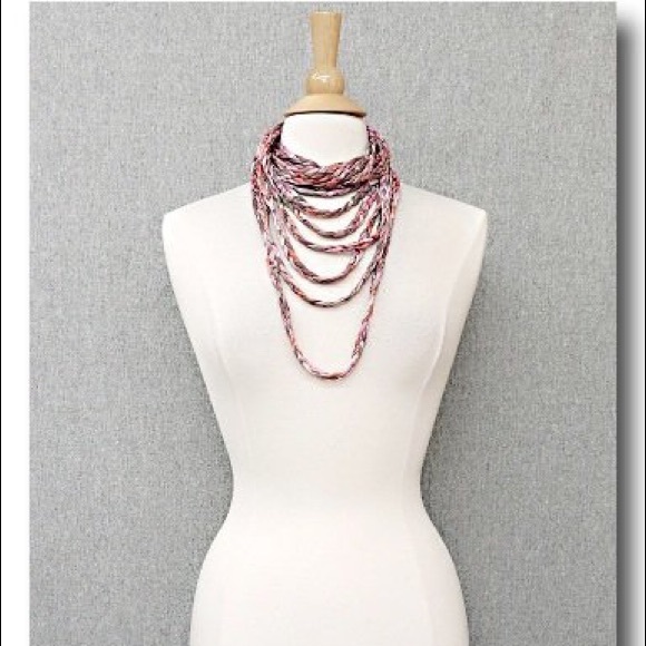 Braided Multi String Infinity Scarf - Picture 2 of 2